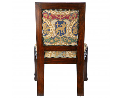 Toscano - Beardsley Heraldic Lion Side Chair in Mahogany