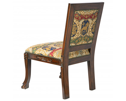 Toscano - Beardsley Heraldic Lion Side Chair in Mahogany