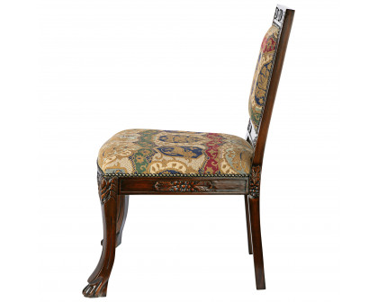 Toscano - Beardsley Heraldic Lion Side Chair in Mahogany