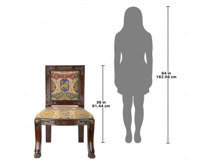 Toscano - Beardsley Heraldic Lion Side Chair in Mahogany