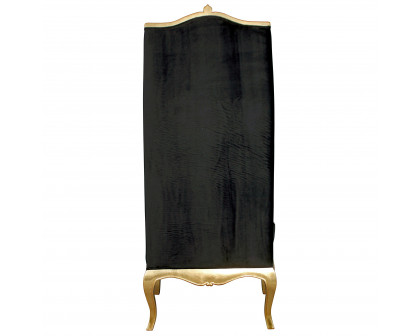 Toscano - Contemporary Palazzo Ducale Throne Chair in Ebony, Velvet