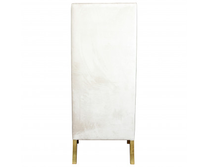 Toscano - Eros Winged Contemporary Throne Chair in Ivory, Velvet