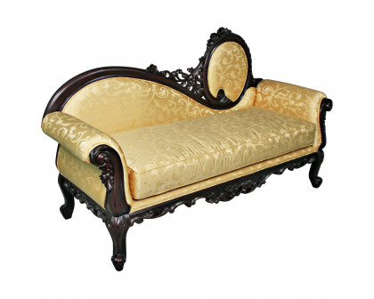 Toscano - Rossetti Victorian Salon Sofa Couch in Yellow, Fabric