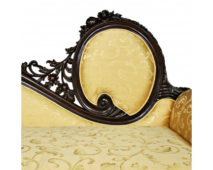 Toscano - Rossetti Victorian Salon Sofa Couch in Yellow, Fabric