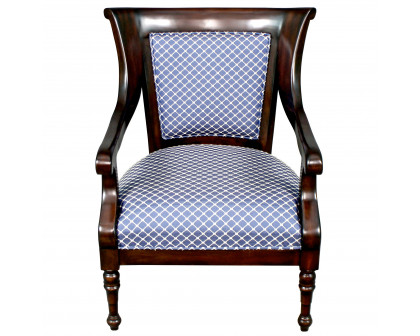 Toscano™ Holdsworth House Library Armchair - Fabric/Mahogany