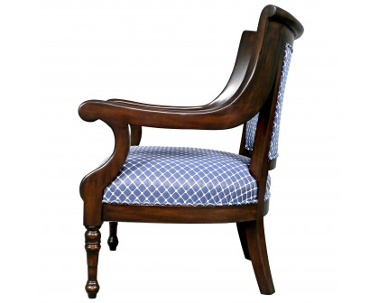 Toscano™ Holdsworth House Library Armchair - Fabric/Mahogany