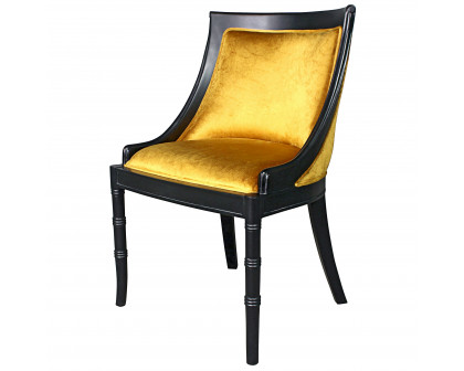 Toscano - Emperor Caesar Neoclassical Swing Back Side Chair in Mahogany