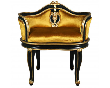 Toscano™ Royal Soubrette Chair - Gold, Velvet