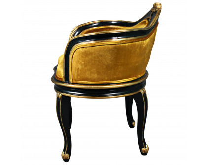 Toscano™ Royal Soubrette Chair - Gold, Velvet