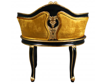 Toscano™ Royal Soubrette Chair - Gold, Velvet