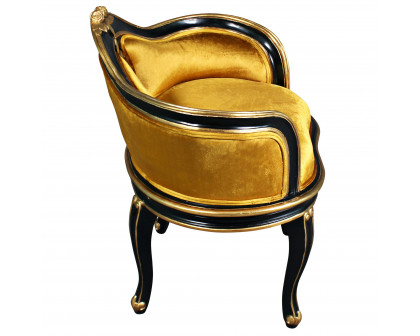 Toscano™ Royal Soubrette Chair - Gold, Velvet