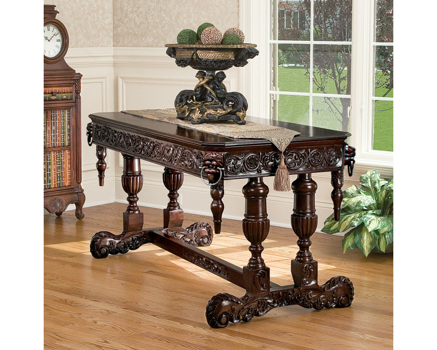 Toscano - Sir Benedict Renaissance Library Table in Cherry, Mahogany