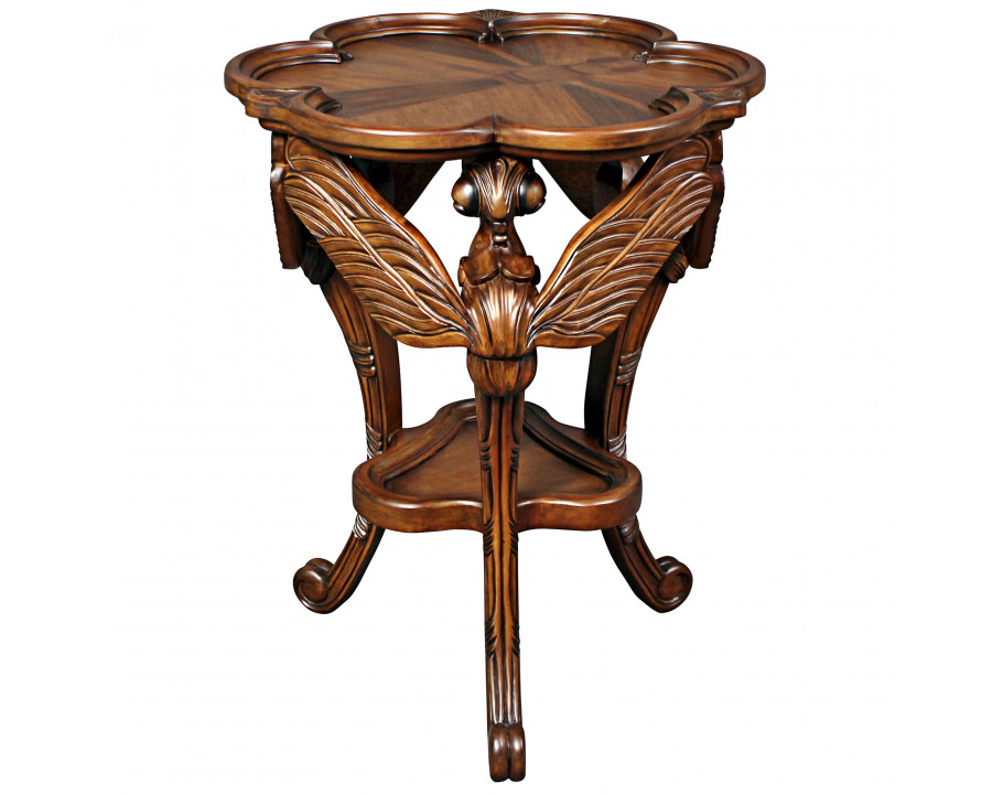 Toscano - Art Nouveau Galle Dragonfly Occasional Table in Cherry, Mahogany