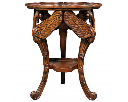 Toscano - Art Nouveau Galle Dragonfly Occasional Table in Cherry, Mahogany