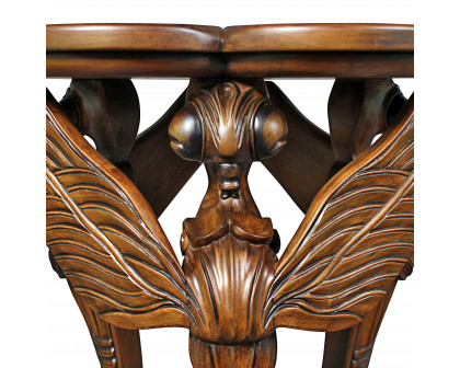 Toscano - Art Nouveau Galle Dragonfly Occasional Table in Cherry, Mahogany