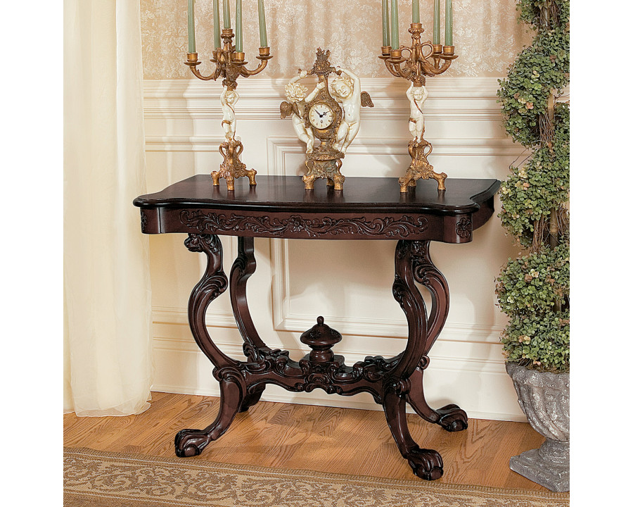 Toscano - Topsham Manor Console Table in Cherry, Mahogany