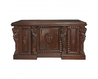 Toscano - Lord Raffles Lion Executive Desk in Walnut, Mahogany