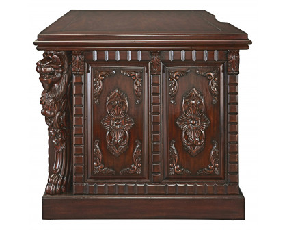 Toscano - Lord Raffles Lion Executive Desk in Walnut, Mahogany