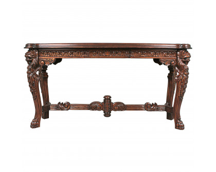 Toscano - Lord Raffles Grand Hall Lion Leg Console in Walnut, Mahogany