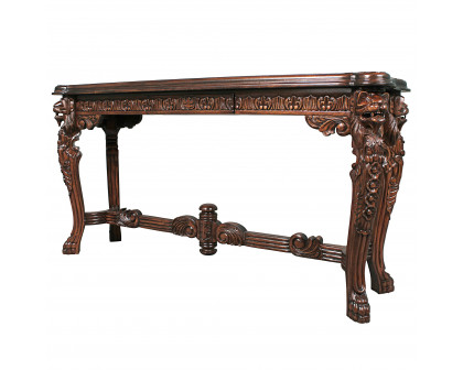 Toscano - Lord Raffles Grand Hall Lion Leg Console in Walnut, Mahogany