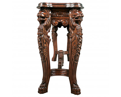 Toscano - Lord Raffles Grand Hall Lion Leg Console in Walnut, Mahogany