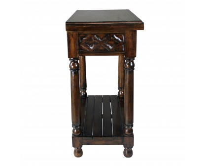 Toscano - Calcot Manor Medieval Console Table in Walnut, Mahogany