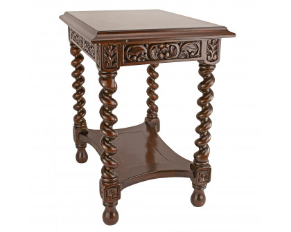 Toscano - Camberwell Manor Medieval Petite Side Table in Mahogany