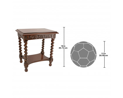 Toscano - Camberwell Manor Medieval Petite Side Table in Mahogany