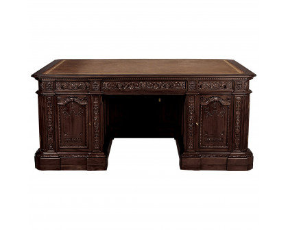 Toscano - Oval Office Presidents H.M.S. Resolute Desk in Walnut, Mahogany