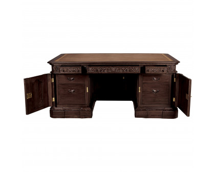 Toscano - Oval Office Presidents H.M.S. Resolute Desk in Walnut, Mahogany