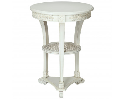 Toscano - Lanquedoc French-Style Pedestal Table in White, Mahogany