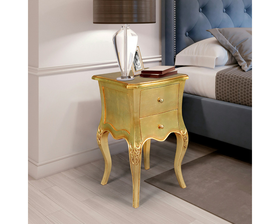 Toscano - Hayworth Gilded Side Table in Mahogany