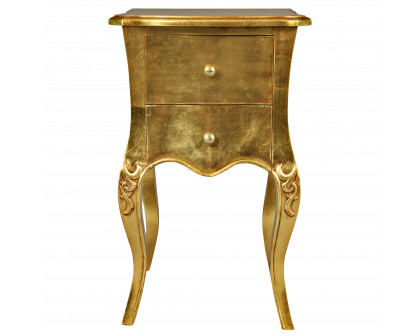 Toscano - Hayworth Gilded Side Table in Mahogany