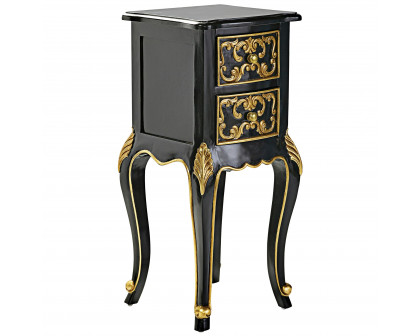 Toscano - Princess Josephine French Baroque Petite Bedside Table in Mahogany