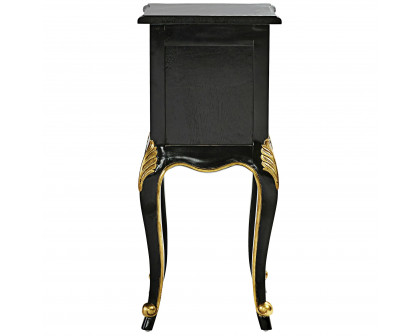 Toscano - Princess Josephine French Baroque Petite Bedside Table in Mahogany