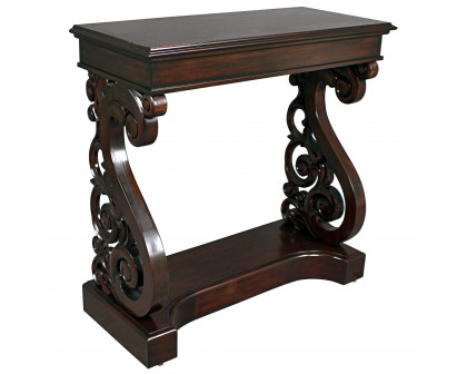 Toscano - Mucha Console Table in Walnut, Mahogany