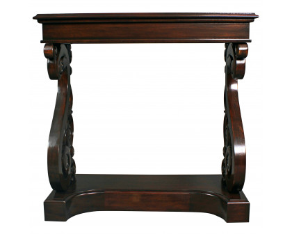 Toscano - Mucha Console Table in Walnut, Mahogany