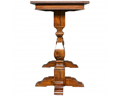 Toscano - Merseyside Pub Pedestal Console Table in Oak, Hardwood