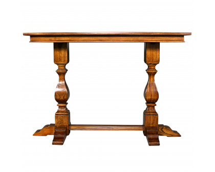 Toscano - Merseyside Pub Pedestal Console Table in Oak, Hardwood