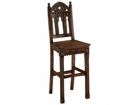 Toscano - Sudbury Gothic Hardwood Bar Stool