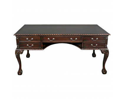 Toscano - 19th Century Chippendale Partners Writing Desk in Cherry, Mahogany