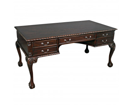 Toscano - 19th Century Chippendale Partners Writing Desk in Cherry, Mahogany