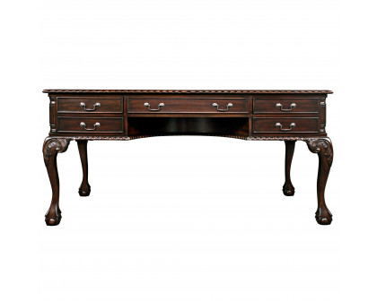 Toscano - 19th Century Chippendale Partners Writing Desk in Cherry, Mahogany