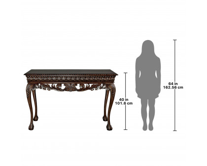 Toscano - Le Monde Palace Console Table in Cherry, Mahogany