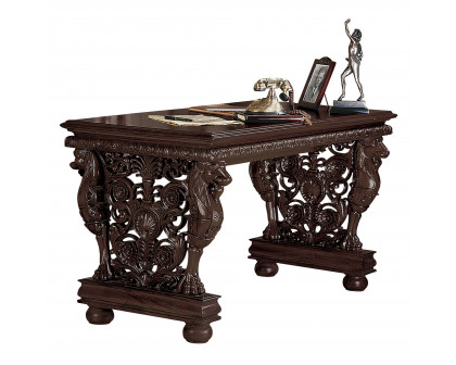 Toscano - Effingham Gryphon Library Table in Cherry, Mahogany