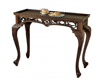 Toscano - Filigree Console Table in Cherry, Mahogany