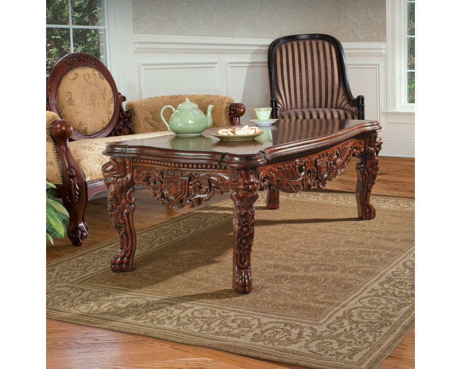 Toscano - The Lord Raffles Grand Hall Coffee Table in Walnut, Mahogany