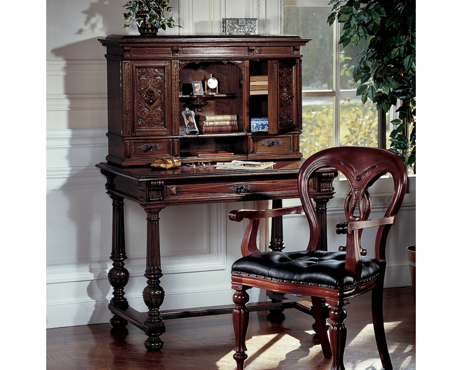 Toscano - Chateau Anjou Demi Desk in Cherry, Mahogany