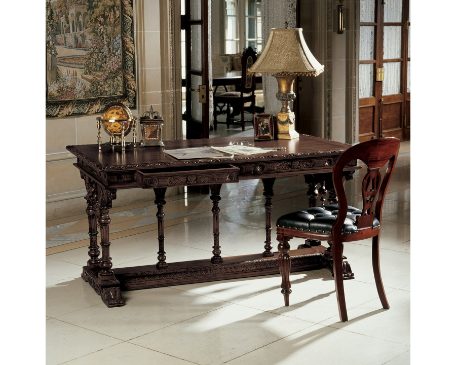 Toscano - Chateau Chambord Desk Table in Cherry, Mahogany