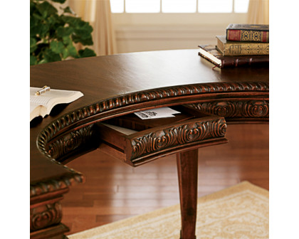 Toscano - La Voute Grande Crescent Executive Desk in Cherry, Mahogany